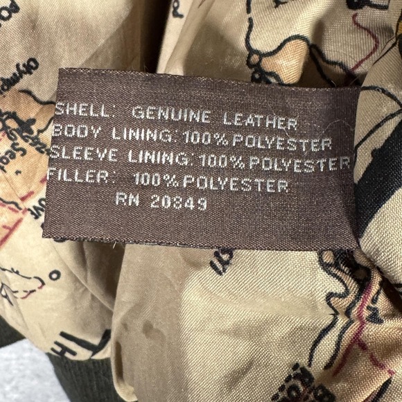 Vintage A2 Flight Leather Jacket Mens L Bomber US Army Air Force Brown - Picture 8 of 13